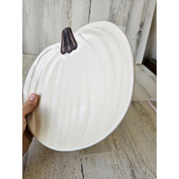 Pottery Barn pumpkin plate Barbara eigen platter fall Halloween ceramic - Picture 3 of 6